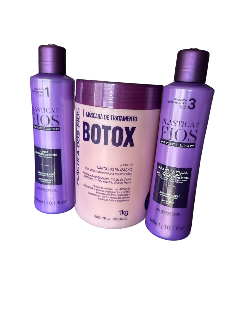 Plastica dos Fios Deep Cleansing Shampoo Hair Btox And Hydrating Mask Kit