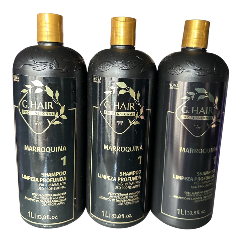 INOAR G HAIR MOROCCAN ANTI RESIDUE SHAMPOO 3 X 1000ml/34fl.oz.