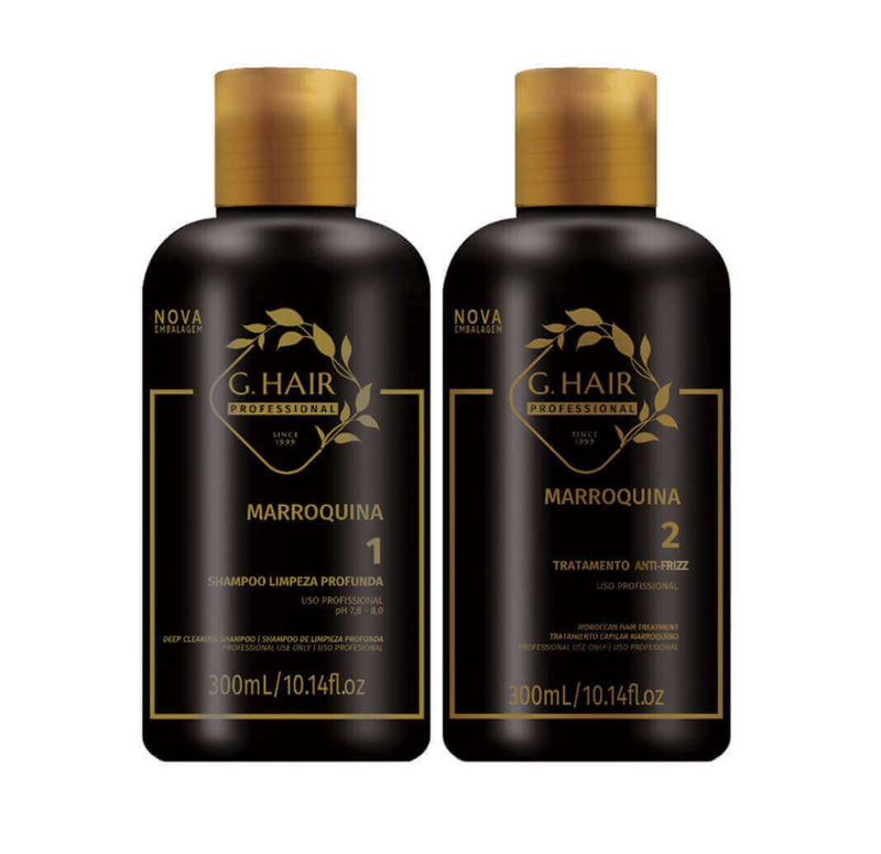 INOAR G HAIR ALISAMIENTO MARROQUINO BRAZILERO SHAMPOO Y QUERATINA 10 oz(300ml) . - Keratinbeauty