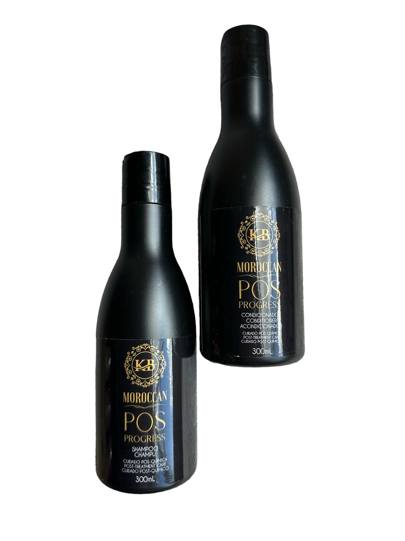 KB MOROCCAN POS PROGRESS SHAMPOO AND CONDITIONER 300ml 10.1floz - Keratinbeauty