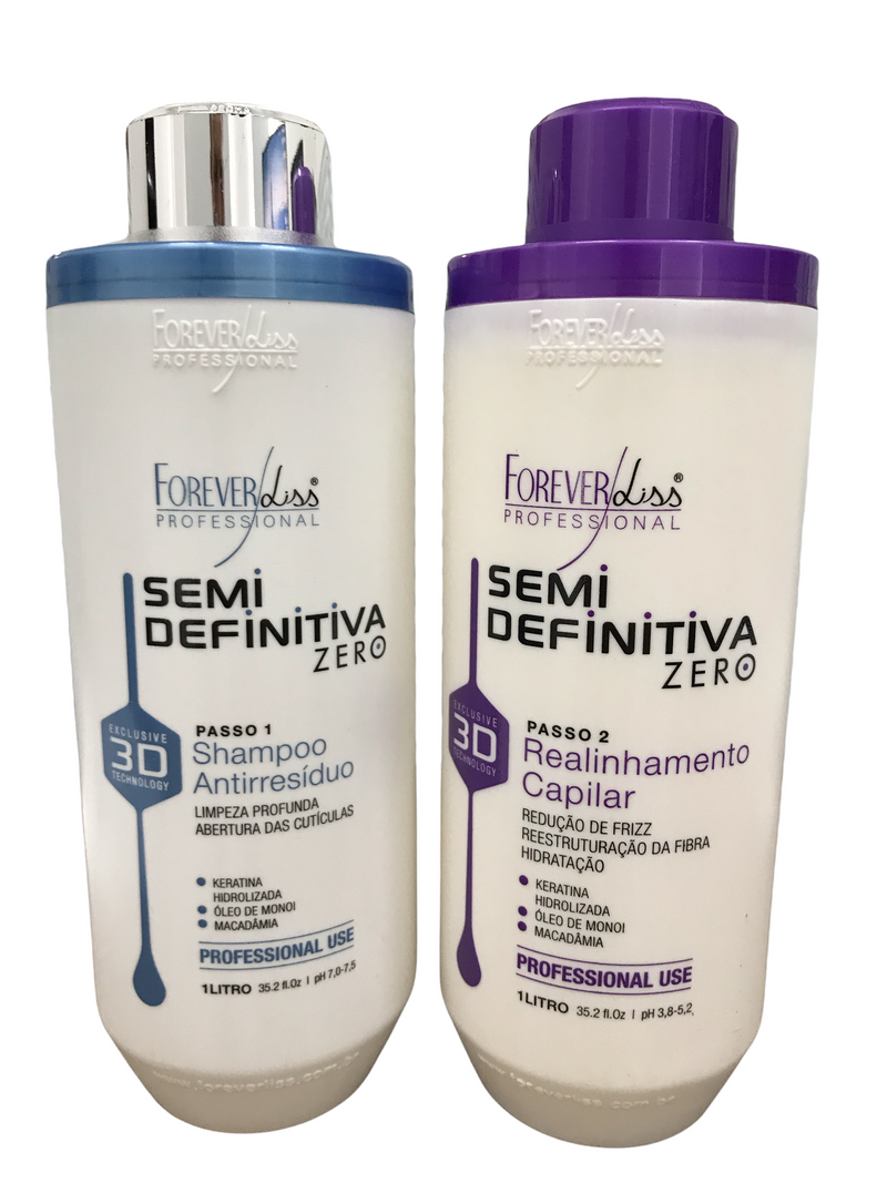 FOREVER LISS 3D ZERO SEMIDEFINITIVA CAPILLARY REALIGNMENT KIT - Keratinbeauty