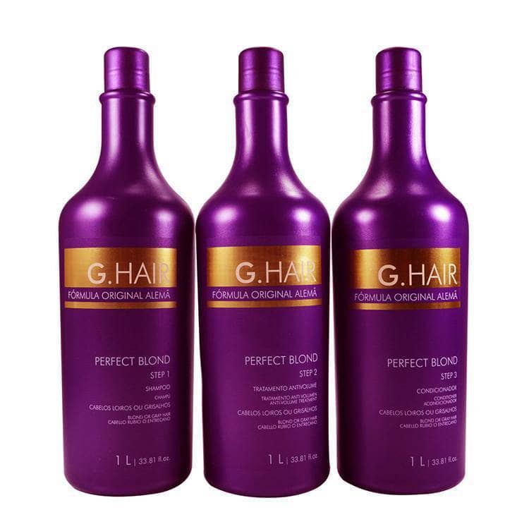 G HAIR PERFECT BLOND GERMAN FORMULA INOAR SHAMPOO E TRATTAMENTO 33,81oz. (1L) KIT - Keratinbeauty