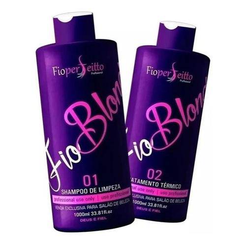 Fio Perfeitto Perfect Blond Hair Straightener Kit 3x1000ml - Keratinbeauty