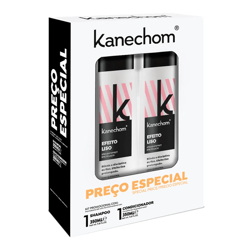 Kanechom Efeito Liso Kit Shampoo & Conditioner 350ml - Keratinbeauty