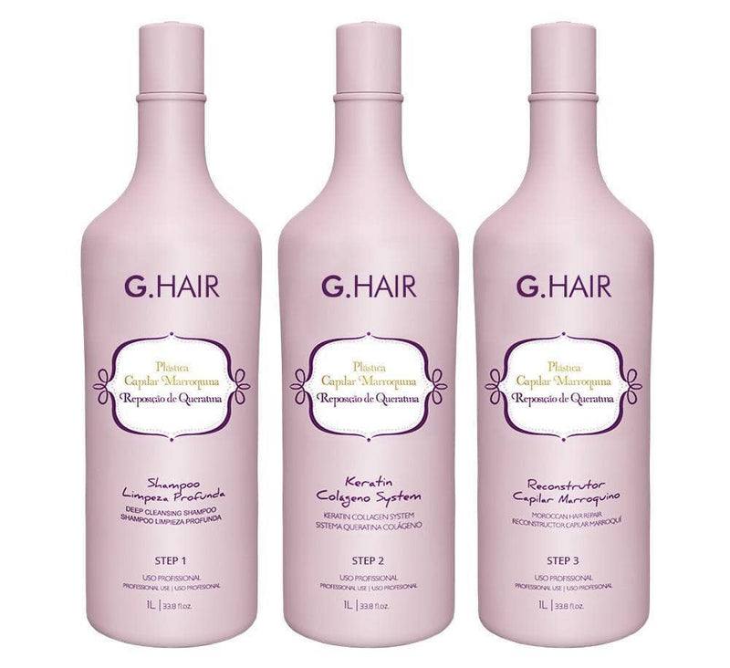 G Hair Plastica Capilar Boto Hair Moroccan Keratin Treatment  3 X 1000ml - Keratinbeauty